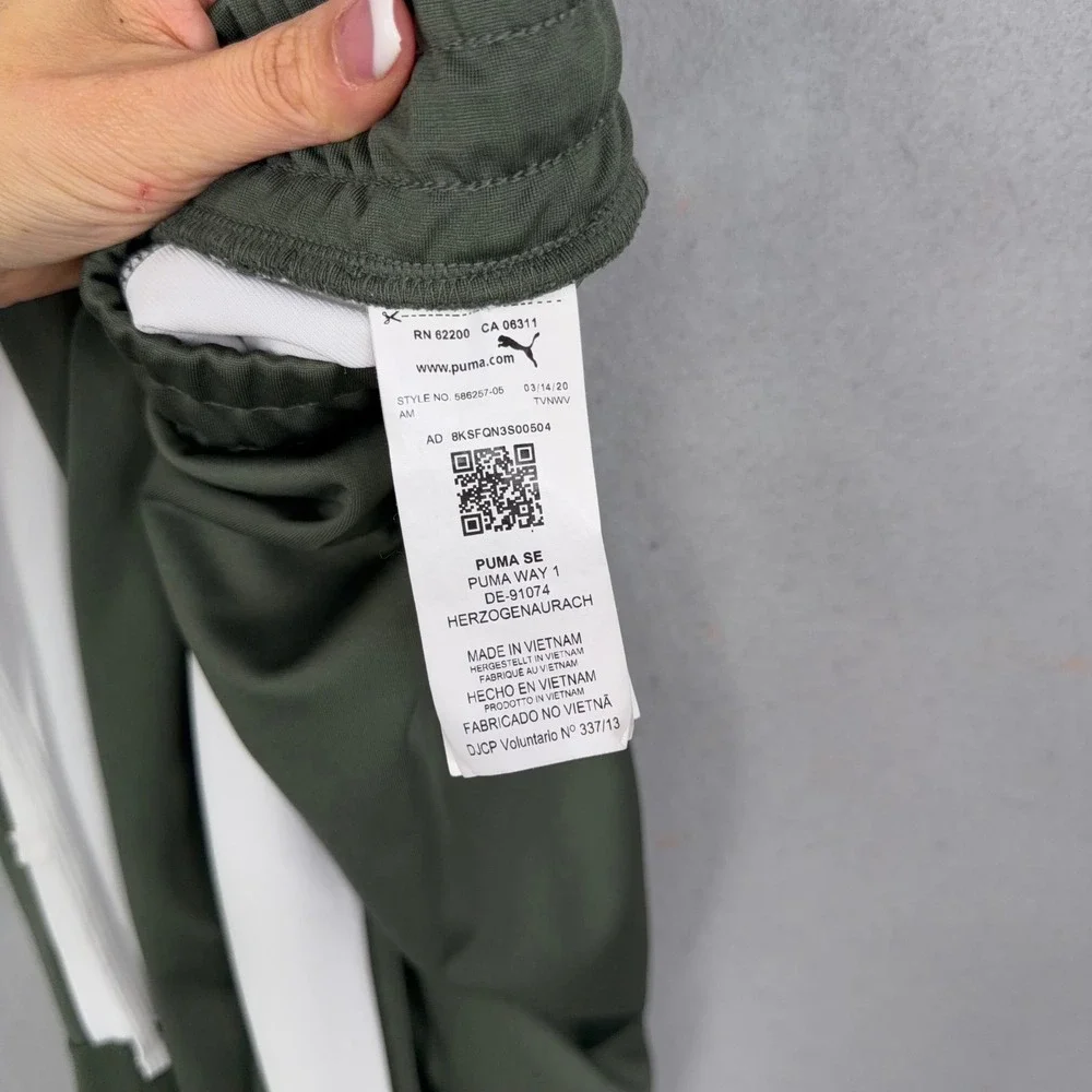 Puma Tracksuit Mens 2XLT Green Colorblock Full Zip Training Athletic Activewear